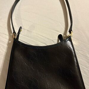 Liz Claiborne Black Leather Shoulder Bag